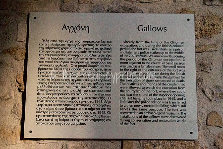 Larnaca Castle Gallows Notice